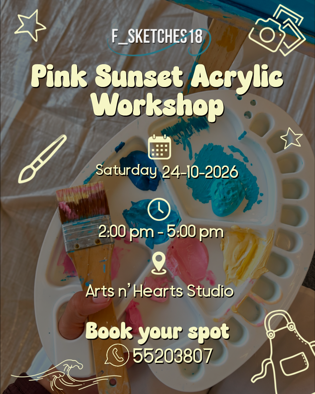Pink Sunset Acrylic Workshop
